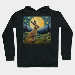 Moonlit Reverie: The Hare's Serenity 05 Hoodie